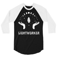 Moon Phase Energy Healer Lightworker New Age Reiki T Shirt 3/4 Sleeve Shirt | Artistshot