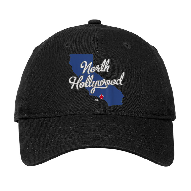 North Hollywood California Los Angeles Ca Map Adjustable Cap | Artistshot