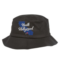 North Hollywood California Los Angeles Ca Map Bucket Hat | Artistshot