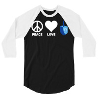 Peace Love Dreidel Hanukkah Jewish Holiday Chanukah 3/4 Sleeve Shirt | Artistshot