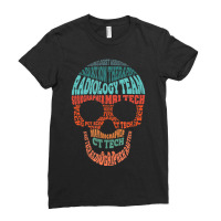 Skull Radiologic Technologist Ct Rt Radiology Sonographer Ladies Fitted T-shirt | Artistshot