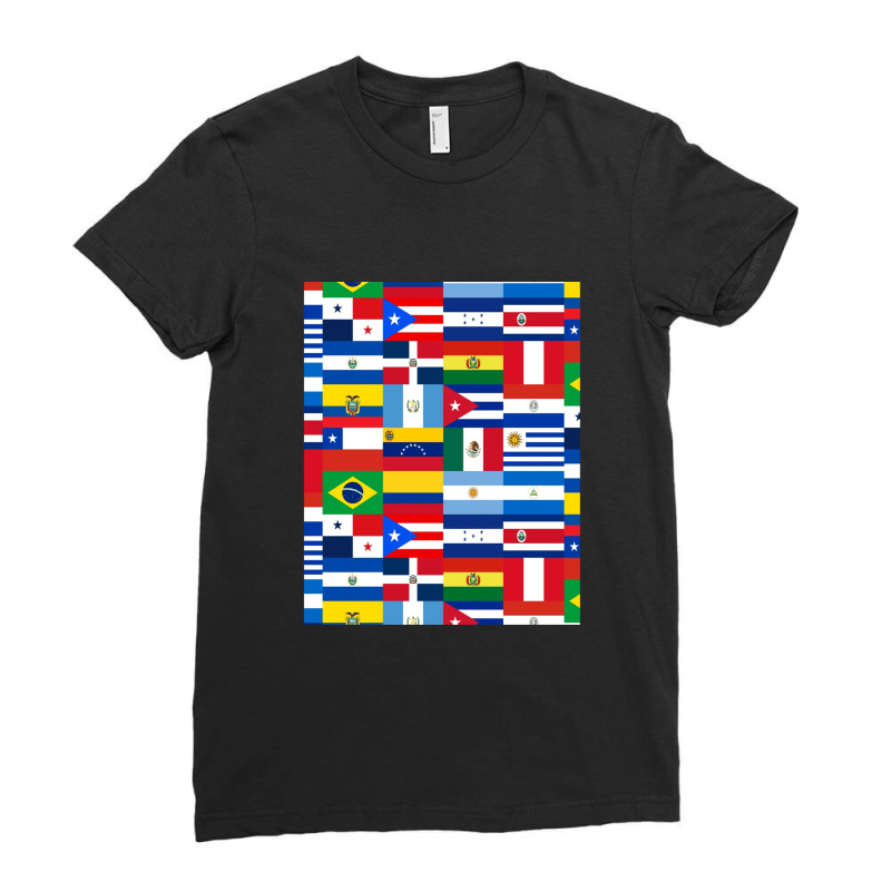 Flags Of Latin America Ladies Fitted T-Shirt by NicholasRoberson | Artistshot