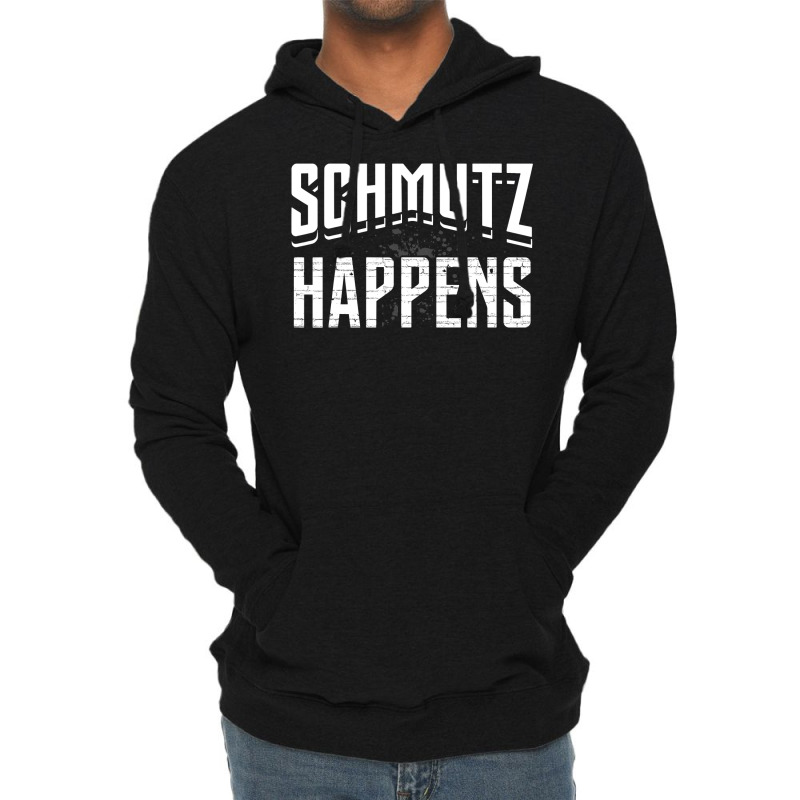 Schmutz Happens Funny Chanukah Hanukkah Jewish Holiday Lightweight Hoodie | Artistshot