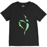 Green Marbled Neda Symbol V-neck Tee | Artistshot