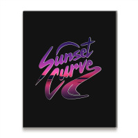 Awesome Sunset Curve Design Metal Print Vertical | Artistshot