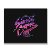 Awesome Sunset Curve Design Metal Print Horizontal | Artistshot