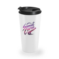 Awesome Sunset Curve Design Travel Mug | Artistshot