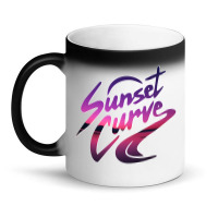 Awesome Sunset Curve Design Magic Mug | Artistshot