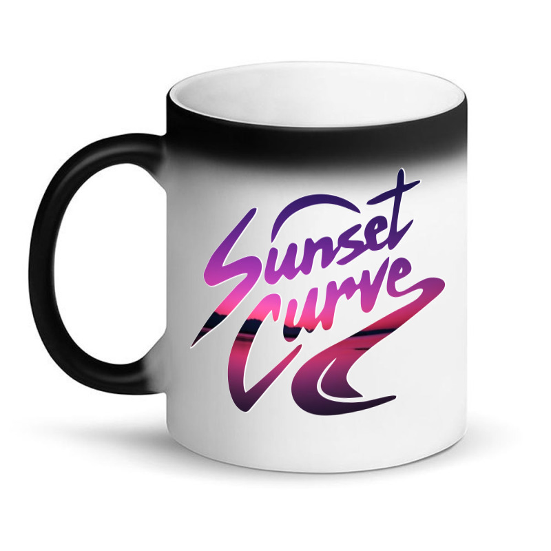 Awesome Sunset Curve Design Magic Mug | Artistshot