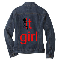 Fuck It Girl Ladies Denim Jacket | Artistshot