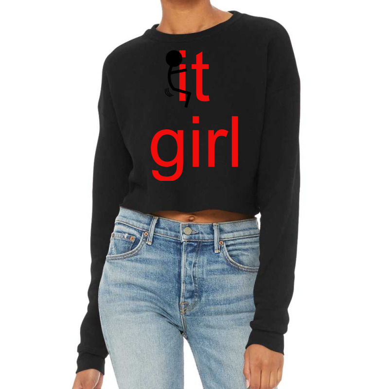 Fuck It Girl Cropped Sweater by cm-arts | Artistshot