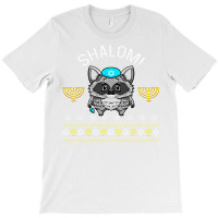 Shalom Menorah Jewish Racoon Design Cute Chanuka Jewish Gift T-shirt | Artistshot