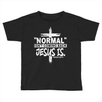 Normal Isn't Coming Back But Jesus Is Revelation 14 Costume T Shirt Toddler T-shirt | Artistshot