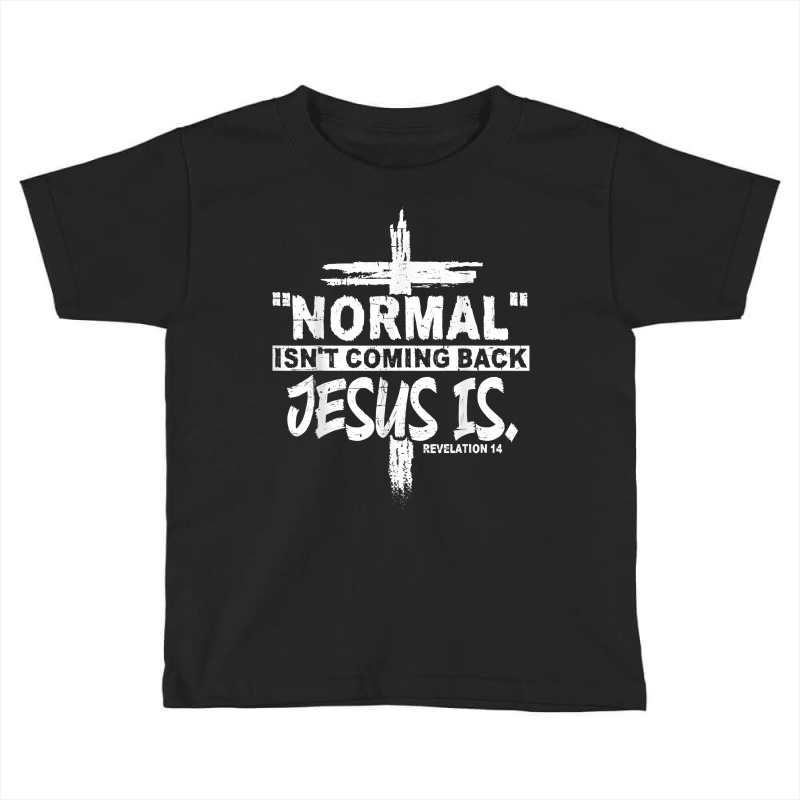 Normal Isn't Coming Back But Jesus Is Revelation 14 Costume T Shirt Toddler T-shirt by cm-arts | Artistshot