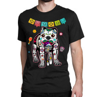 Calavera English Bulldog Dog Dia De Muertos Halloween Day Classic T-shirt | Artistshot