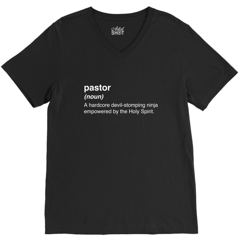 Pastor Definition V-Neck Tee by DenzelTyler | Artistshot