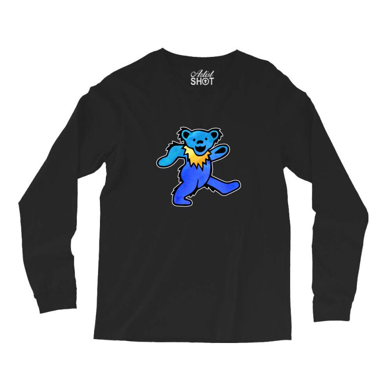 Blue Grateful Dancing Hippie Classic Rock Dead Bear Long Sleeve Shirts | Artistshot