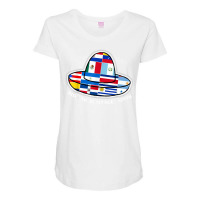 Latin American Flags In Sombrero Hispanic Heritage Month T Shirt Maternity Scoop Neck T-shirt | Artistshot