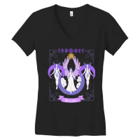 Triple Moon Goddess Hecate Tarot Card Wiccan Pagan Witch Women's V-neck T-shirt | Artistshot