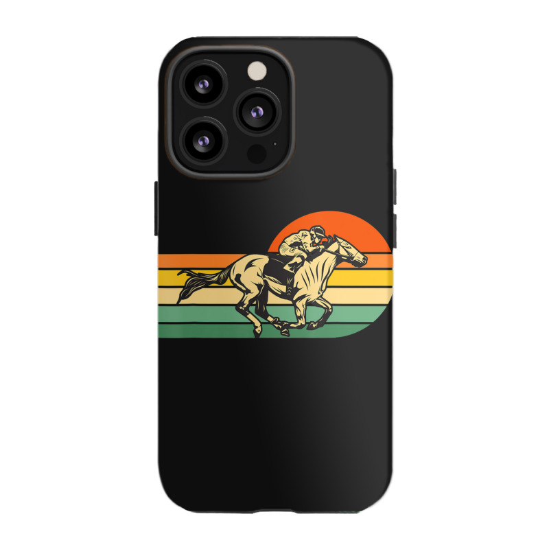 Horse Racing Retro Sunset Iphone 13 Pro Case | Artistshot