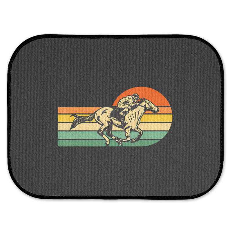 Horse Racing Retro Sunset Rear Car Mat | Artistshot