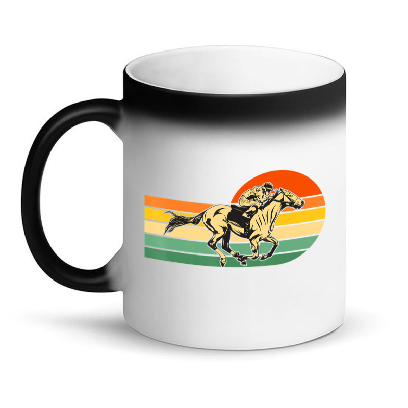 Horse Racing Retro Sunset Magic Mug | Artistshot