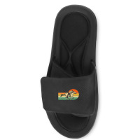 Horse Racing Retro Sunset Slide Sandal | Artistshot