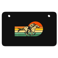 Horse Racing Retro Sunset Atv License Plate | Artistshot