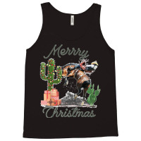 Rodeo Bucking Horse Western Cactus Cowboy Christmas Matching Tank Top | Artistshot