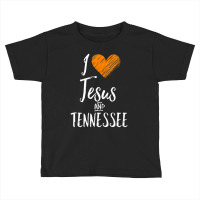 I Love Jesus And Tennessee Orange Heart Cute Fan Gift Toddler T-shirt | Artistshot