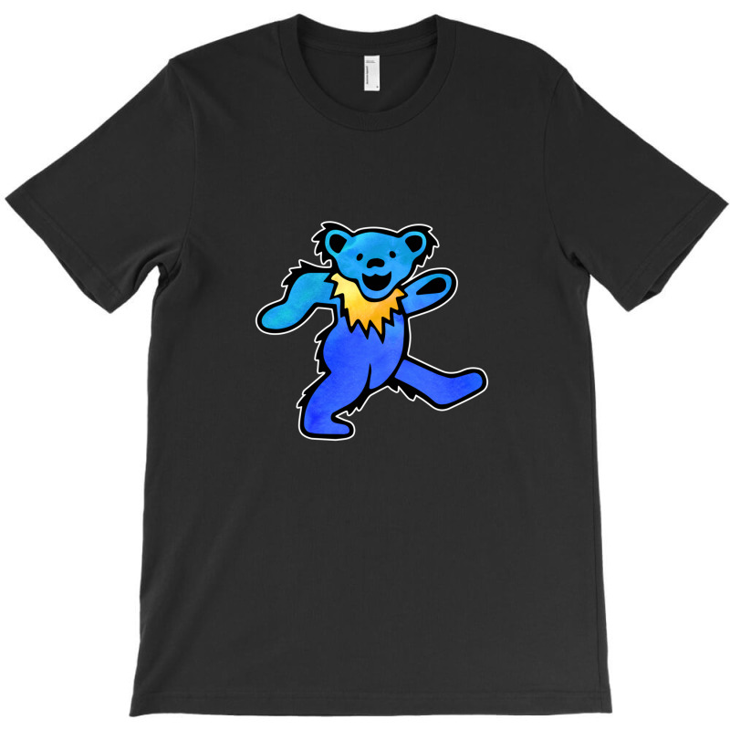 Blue Grateful Dancing Hippie Classic Rock Dead Bear T-shirt | Artistshot