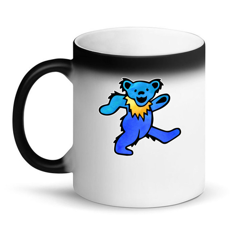 Blue Grateful Dancing Hippie Classic Rock Dead Bear Magic Mug | Artistshot