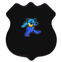 Blue Grateful Dancing Hippie Classic Rock Dead Bear Shield Patch | Artistshot