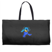 Blue Grateful Dancing Hippie Classic Rock Dead Bear Weekender Totes | Artistshot