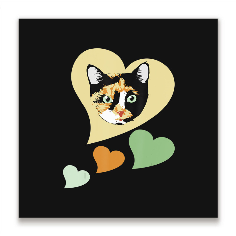 Calico Ca I Love My Calico Cats For Cat Lover Metal Print Square | Artistshot