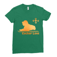 Silhouette Di Cocker Spaniel Ladies Fitted T-shirt | Artistshot