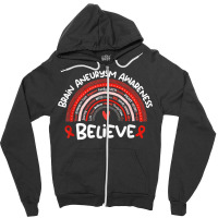 Believe Brain Aneurysm Awareness Month Shirt Brain Aneurysm T Shirt Zipper Hoodie | Artistshot