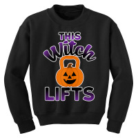 Jack O'lantern Workout Pumpkin Kettlebell This Witch Lifts Tank Top Youth Sweatshirt | Artistshot