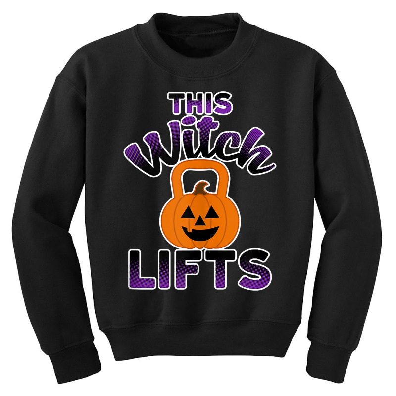 Jack O'lantern Workout Pumpkin Kettlebell This Witch Lifts Tank Top Youth Sweatshirt | Artistshot