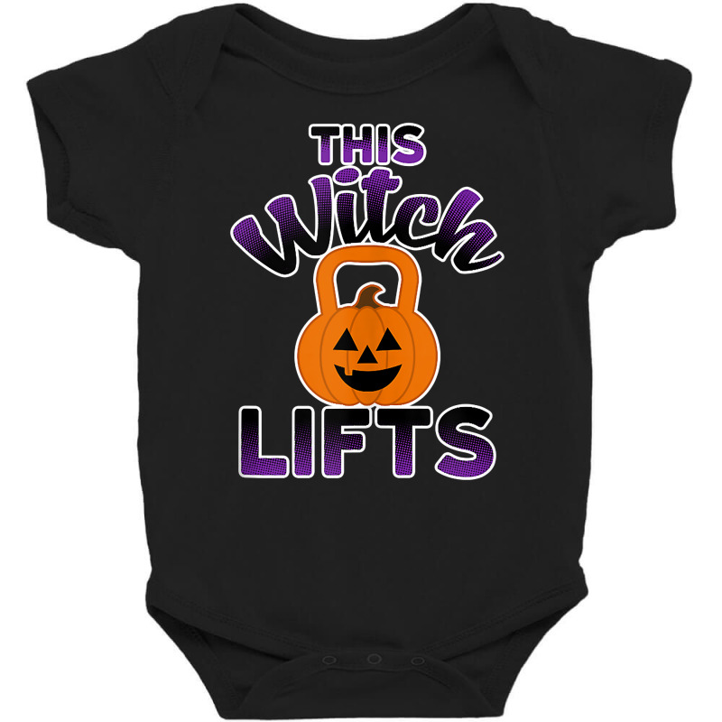 Jack O'lantern Workout Pumpkin Kettlebell This Witch Lifts Tank Top Baby Bodysuit | Artistshot