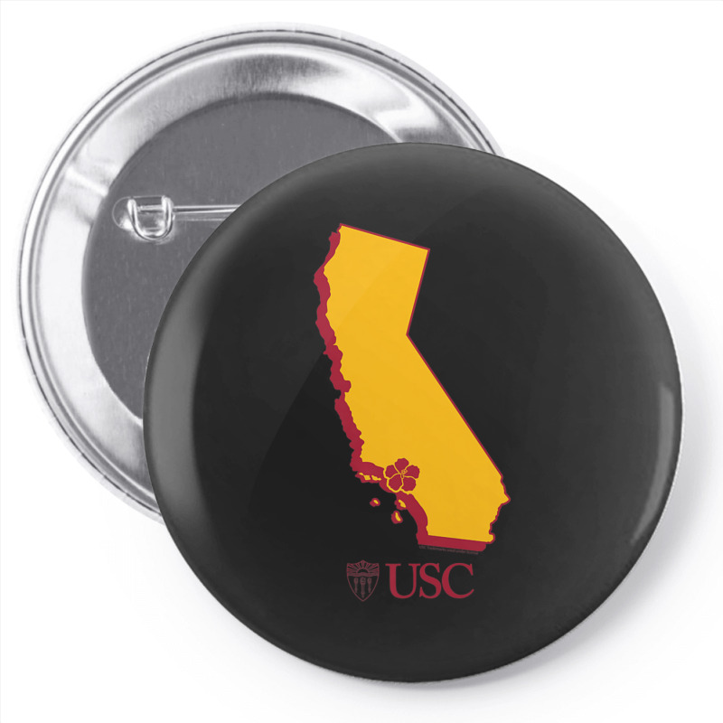 Usc University Of Southern California State Map Pin-back Button | Artistshot