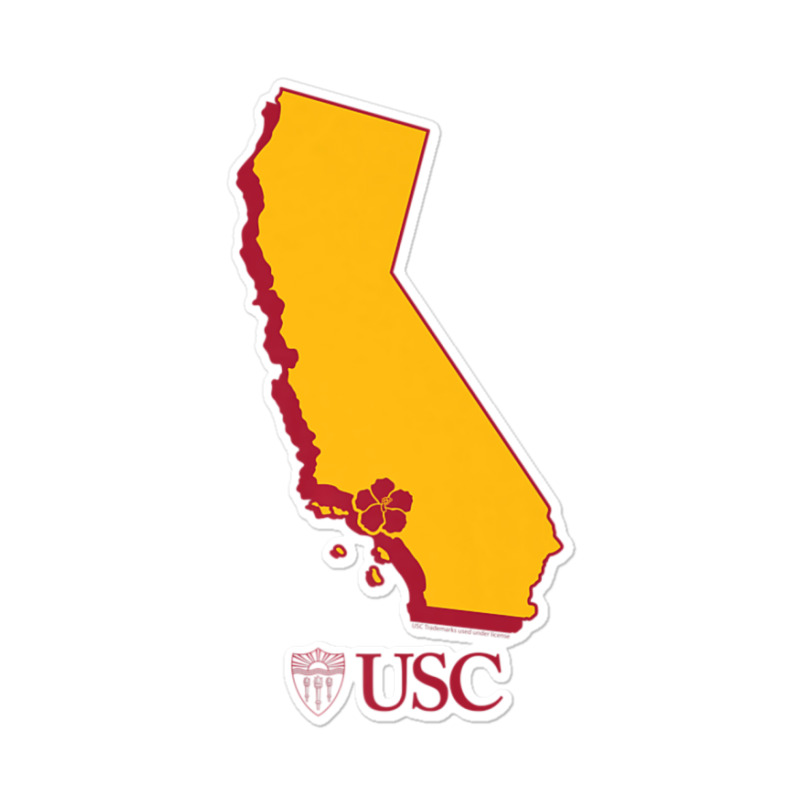 Usc University Of Southern California State Map Sticker | Artistshot