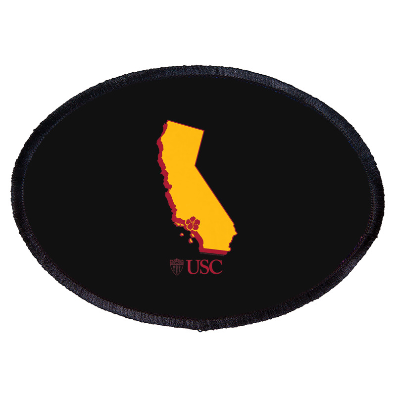 Usc University Of Southern California State Map Oval Patch | Artistshot