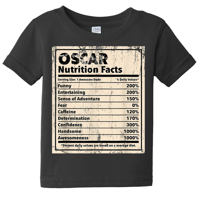 Oscar Nutrition Facts Funny Name Humor Nickname Sarcasm T Shirt Baby Tee by cm-arts | Artistshot