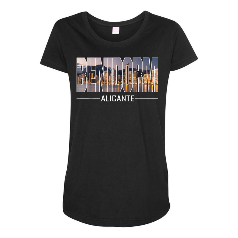 Benidorm, Province Of Alicante, Summer Holidays T Shirt Maternity Scoop Neck T-shirt by daecuvifysha | Artistshot