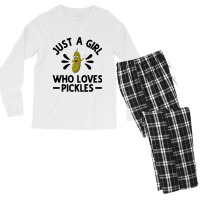 Just A Girl Who Loves Pickles Men's Long Sleeve Pajama Set | Artistshot