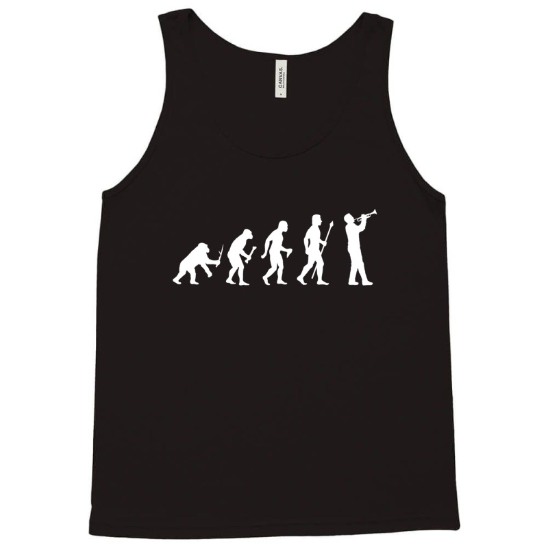 Trumpet Evolution Of Mansilhouette Tank Top by DenzelTyler | Artistshot