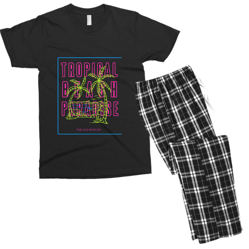 Tropical Paradise Love Men's T-shirt Pajama Set by lullabellelaart | Artistshot