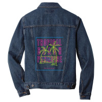 Tropical Paradise Love Men Denim Jacket | Artistshot