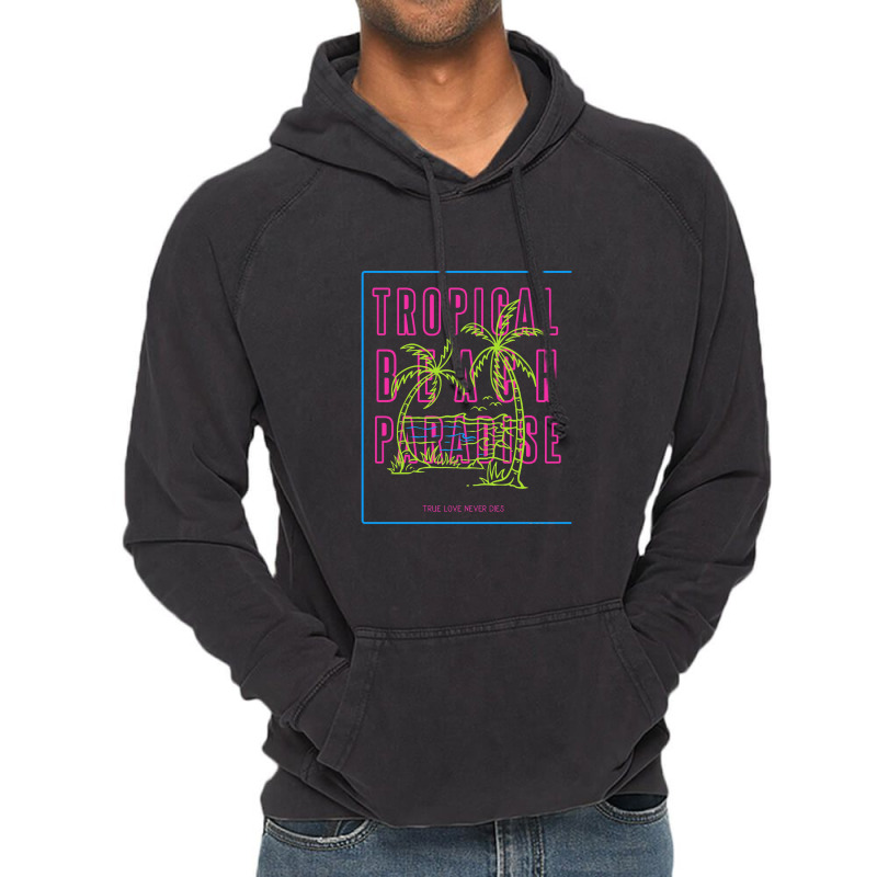 Tropical Paradise Love Vintage Hoodie by lullabellelaart | Artistshot